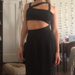 Andrea Polizzi for Rex Lester Black Cutout Gown